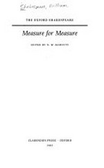 Measure for measure / edited by N.W. Bawcutt.