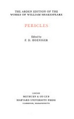 Pericles / edited by F.D. Hoeniger.