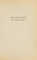 The surnames of Ireland / Edward MacLysaght.
