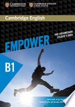 Cambridge English : Empower, Pre-intermediate student's book. Adrian Doff, Craig Thaine, Herbert Puchta, Jeff Stranks, Peter Lewis-Jones with Graham Burton. B1 /