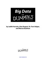 Big data for dummies / by Judith Hurwitz, Alan Nugent, Fern Halper, and Marcia Kaufman.