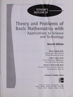 Schaum's outline of theory and problems of basic mathematics with applications to science and technology / Haym Kruglak, John T. Moore and Ramon Mata-Toledo.